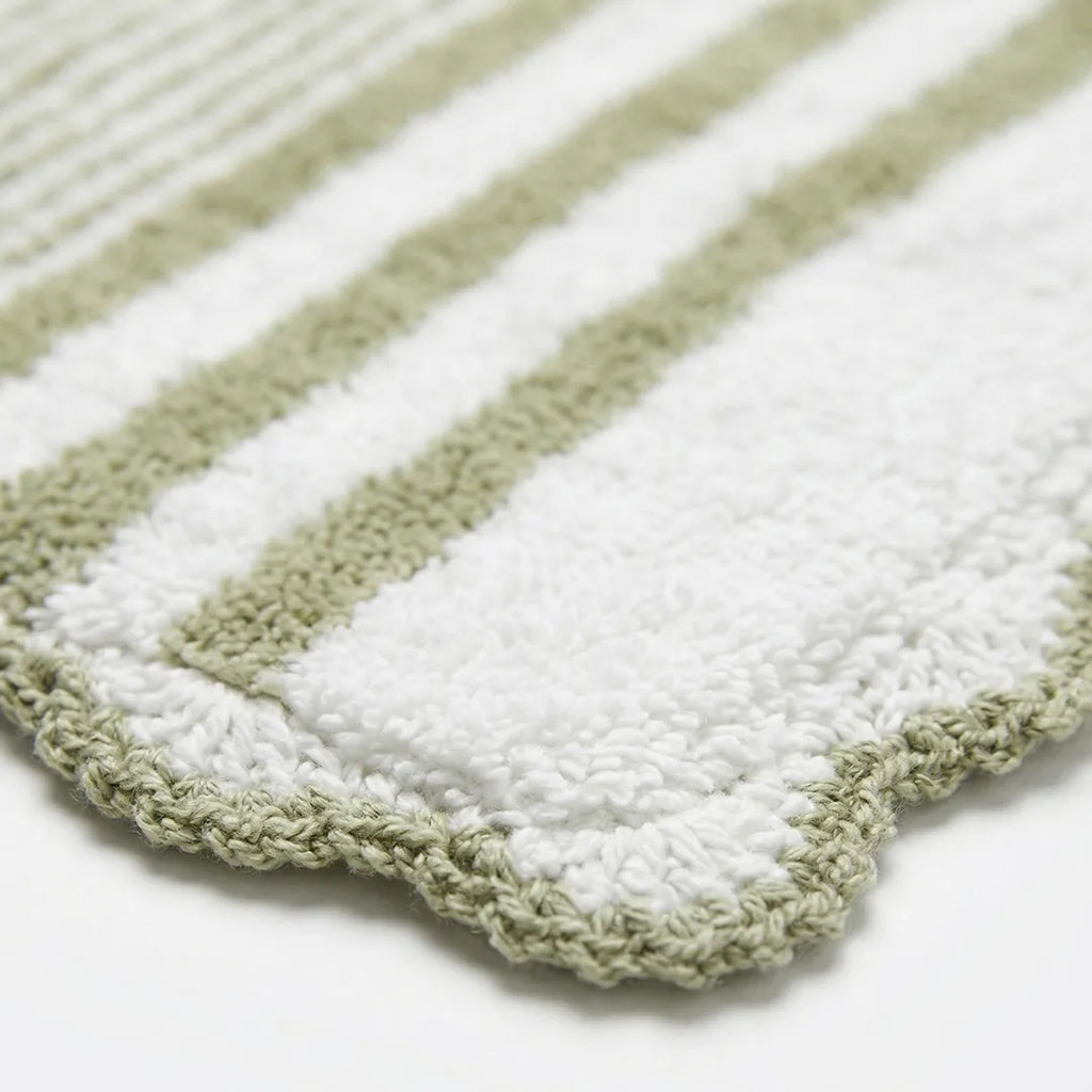 PHBM0038 Luhpar Soft Reversible Door Mat Green Stripe 50 × 80 cm