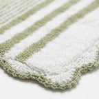 PHBM0038 Luhpar Soft Reversible Door Mat Green Stripe 50 × 80 cm
