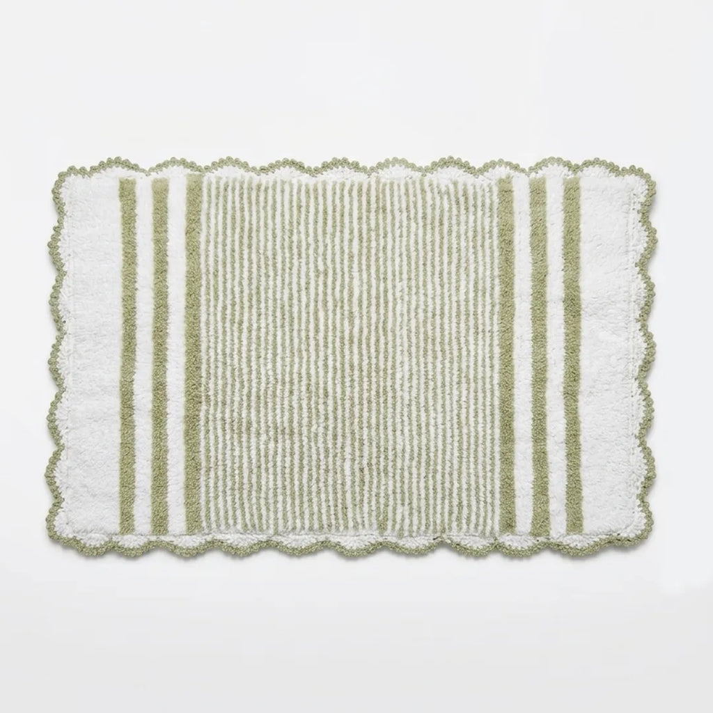 PHBM0038 Luhpar Soft Reversible Door Mat Green Stripe 50 × 80 cm