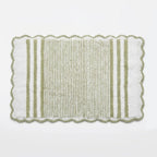PHBM0038 Luhpar Soft Reversible Door Mat Green Stripe 50 × 80 cm