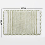 PHBM0038 Luhpar Soft Reversible Door Mat Green Stripe 50 × 80 cm