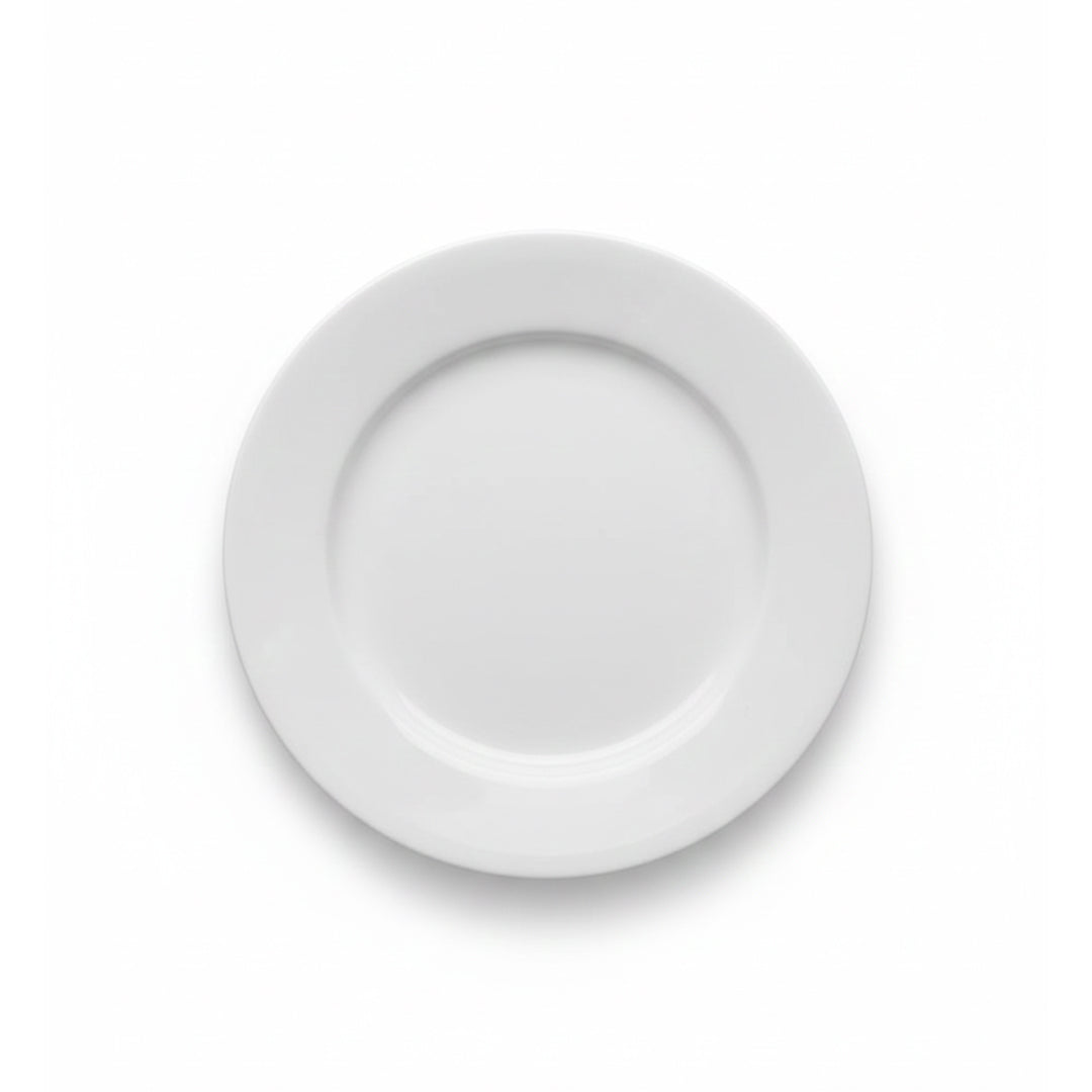 A0073 – Horeca Rimmed Plate White 10"