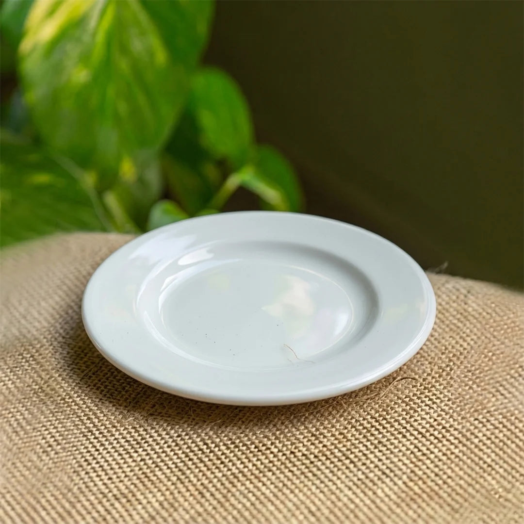 A0073 – Horeca Rimmed Plate White 10"