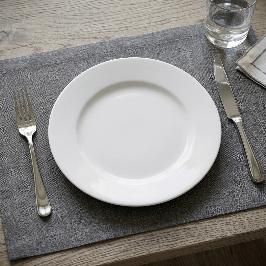 A0070 – طبق أبيض بحافة من Horeca مقاس 7 بوصات