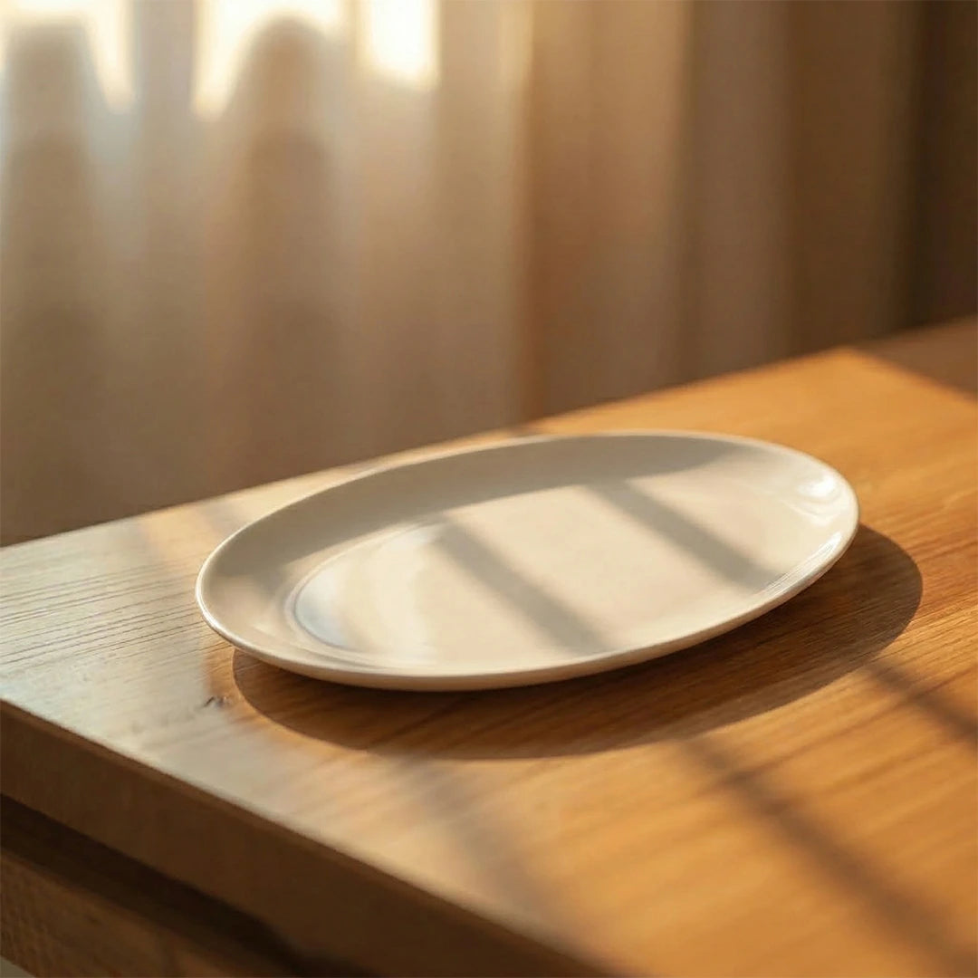 A8029 – Horeca Oval Plate White 10"