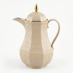 RS-624-13-CF-A34 Rose Arabic Embossed Vacuum Flask Beige & Gold 1.3L