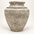 Stone effect papier-mache decor vase, 38 cm, full hero view