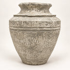 Stone effect papier-mache decor vase, 38 cm, full hero view