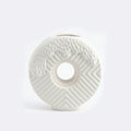 SD391 Ceramic Flower Vase Textured Hollow Round Decorative Vase 26 cm