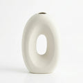 SD407 Ceramic Flower Vase Modern Oval Hollow Decorative Vase 24 cm