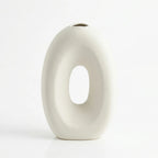 SD407 Ceramic Flower Vase Modern Oval Hollow Decorative Vase 24 cm