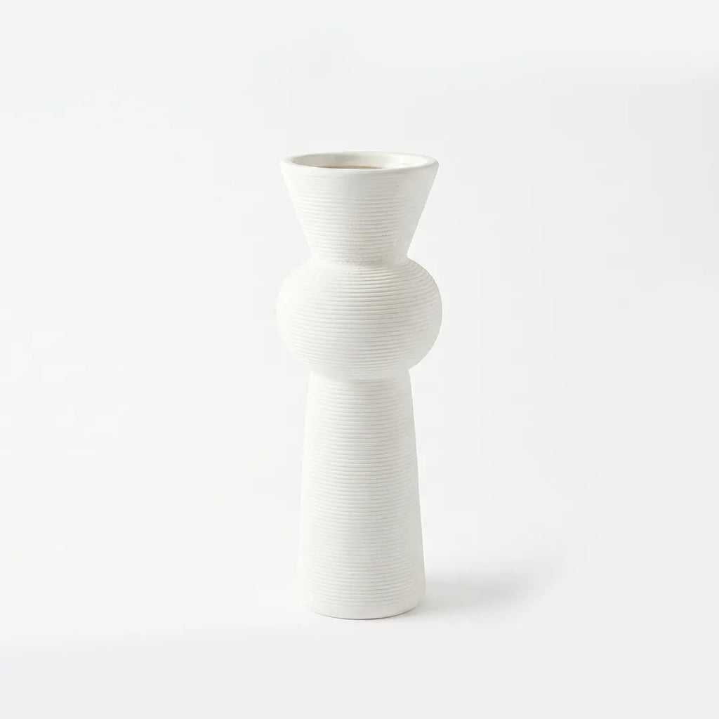 SD578 Ceramic Vase Textured Ivory Decorative Vase