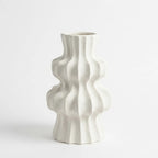 SD631 Ceramic Flower Vase Textured Sculptural Decorative Vase 27 cm