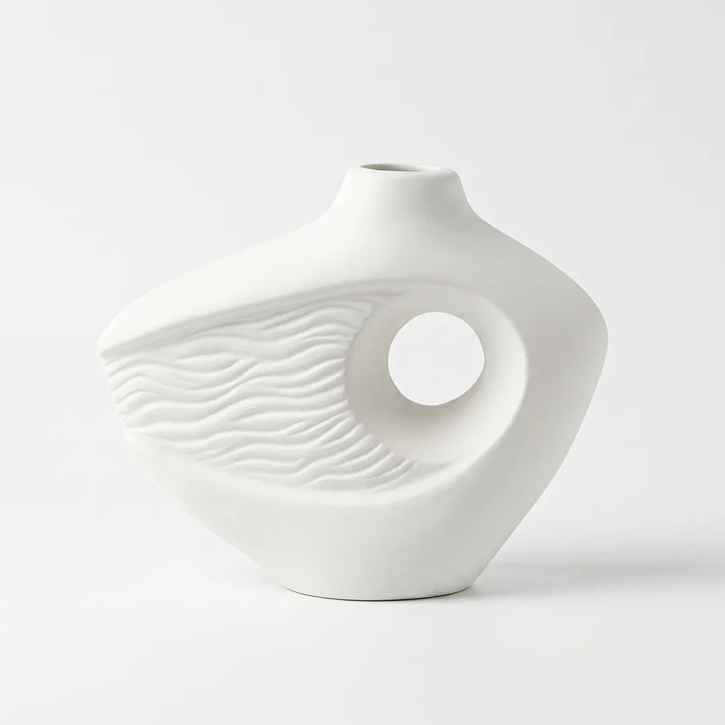 SD702 Flower Vase White 17cm