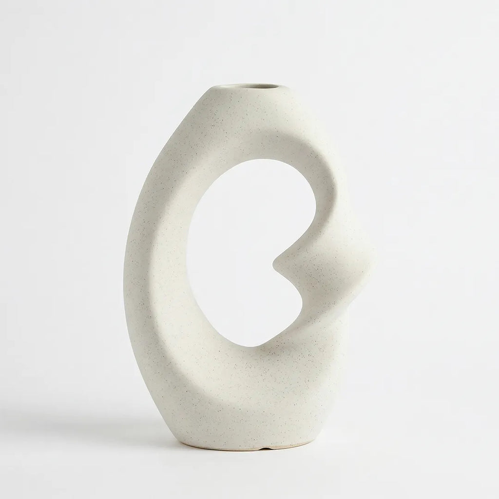 SD767 Ceramic Flower Vase Abstract Hollow Decorative Vase 25 cm