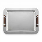 SI3191 / SI5330 Rectangular Metal Serving Tray with Wooden Handles 45 cm