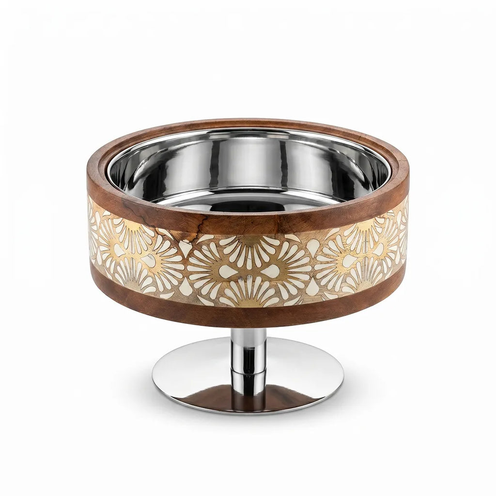 SM-4810 Wooden Serving Pot with Stand 22 x 26 cm