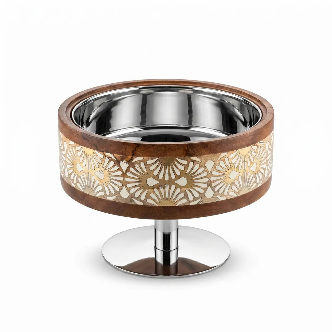 SM-4810 Wooden Serving Pot with Stand 22 x 26 cm