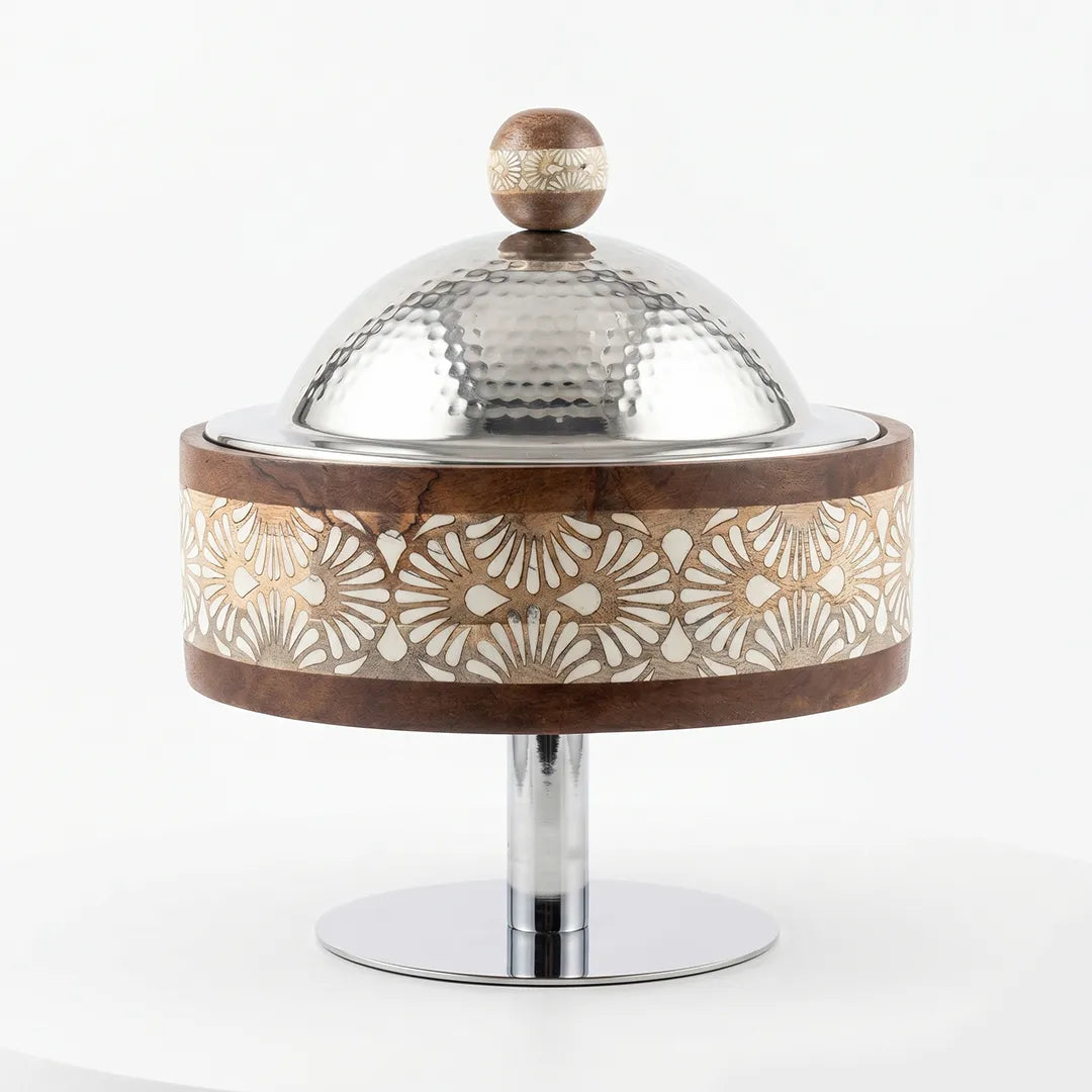 SM-4810 Wooden Serving Pot with Stand 22 x 26 cm