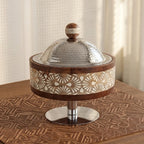 SM-4810 Wooden Serving Pot with Stand 22 x 26 cm