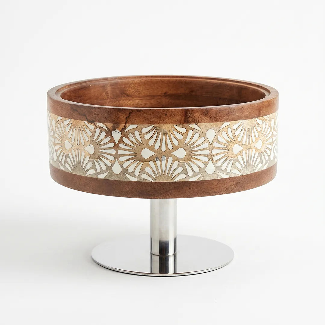 SM-4810 Wooden Serving Pot with Stand 22 x 26 cm