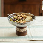 SM-4812 Serving Platter with Wooden Base 21 cm