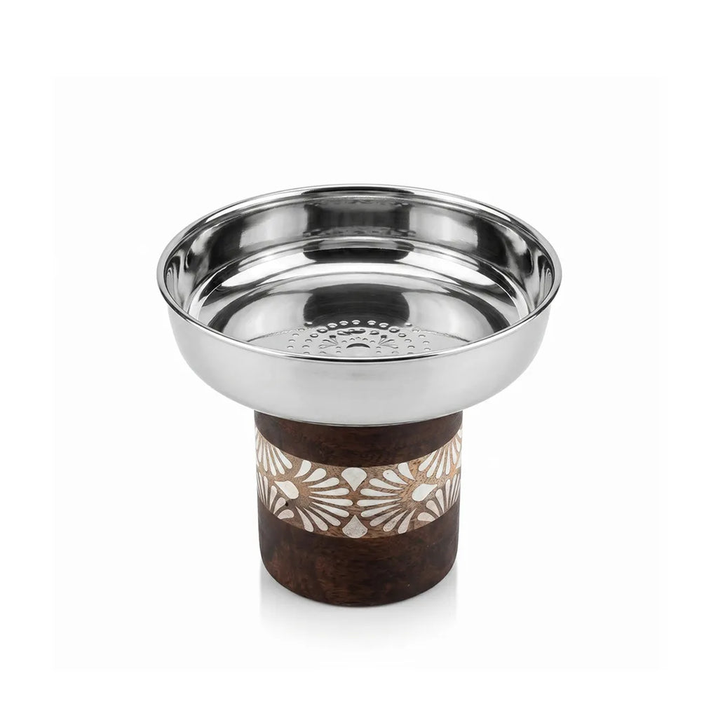 SM-4813 Serving Platter with Wooden Base 16 cm