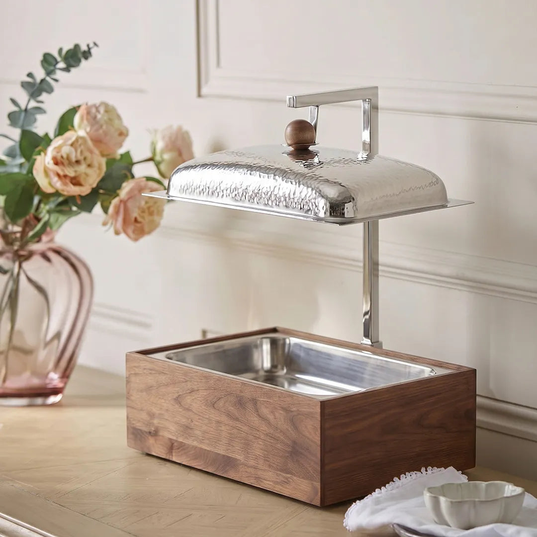 SM-4816 Rectangular Wooden Chafing Dish with Lid 40x24x48cm