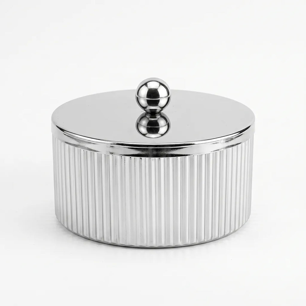 SM-4822 Candy Pot with Lid Silver Finish 15 x 7 cm