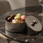 SM-4823 Candy Pot with Lid Silver Finish 10 x 4.5 cm