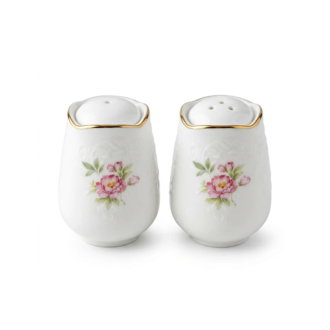 SR-001 Classic Garden Salt & Pepper Shaker Set with Gold Rim – 40ml