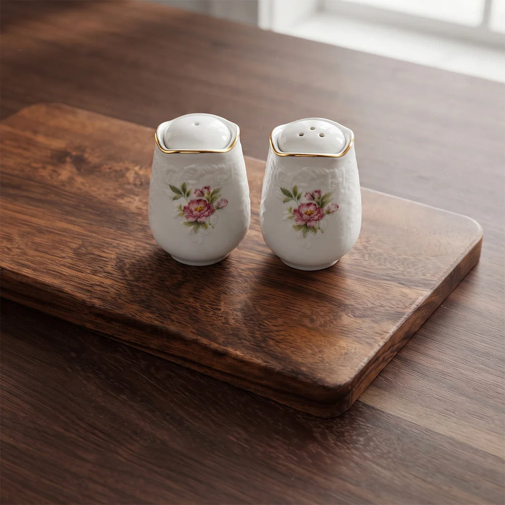 SR-001 Classic Garden Salt & Pepper Shaker Set with Gold Rim – 40ml