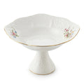SR-012 Classic Garden Square Footed Serving Bowl with Gold Rim – 31 cm
