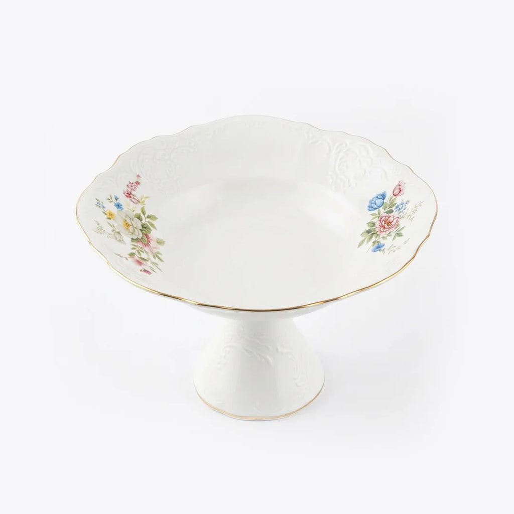 SR-032 Classic Garden Square Footed Serving Bowl – 9.5"