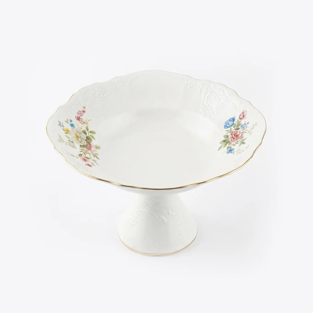 SR-032 Classic Garden Square Footed Serving Bowl – 9.5"