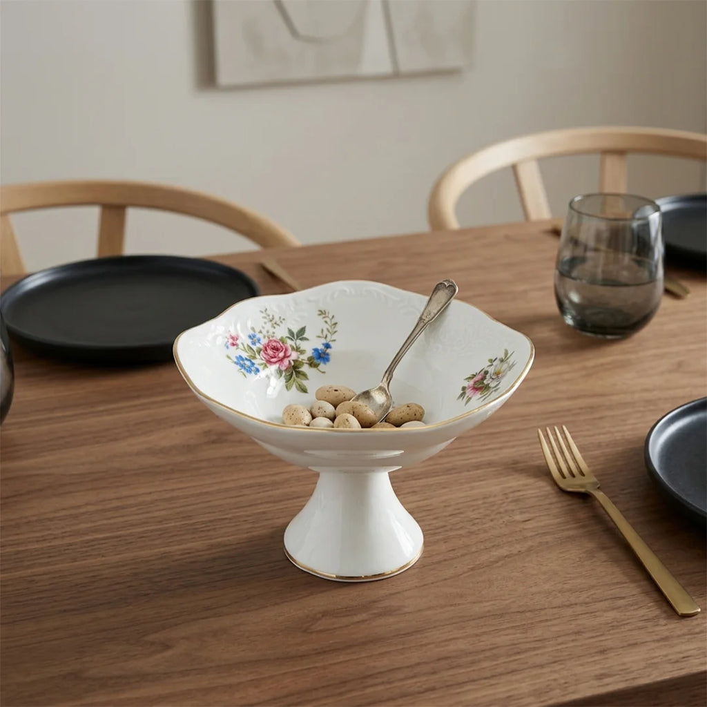 SR-013 Classic Garden Square Footed Bowl – 6.25"