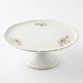 SR-015 Classic Garden Footed Plate with Gold Rim – 31 cm