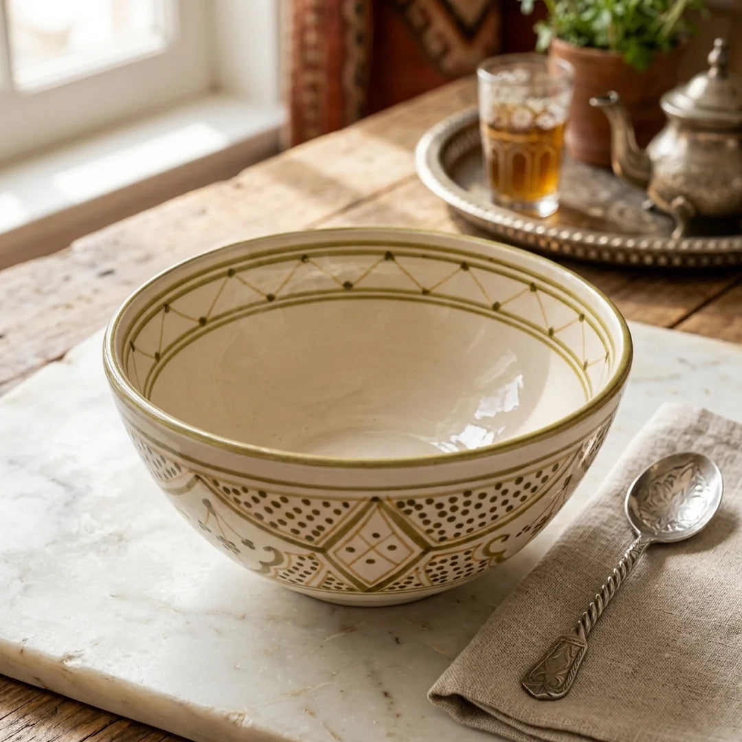 P-B 25 cm Decorative Ceramic Serving Bowl