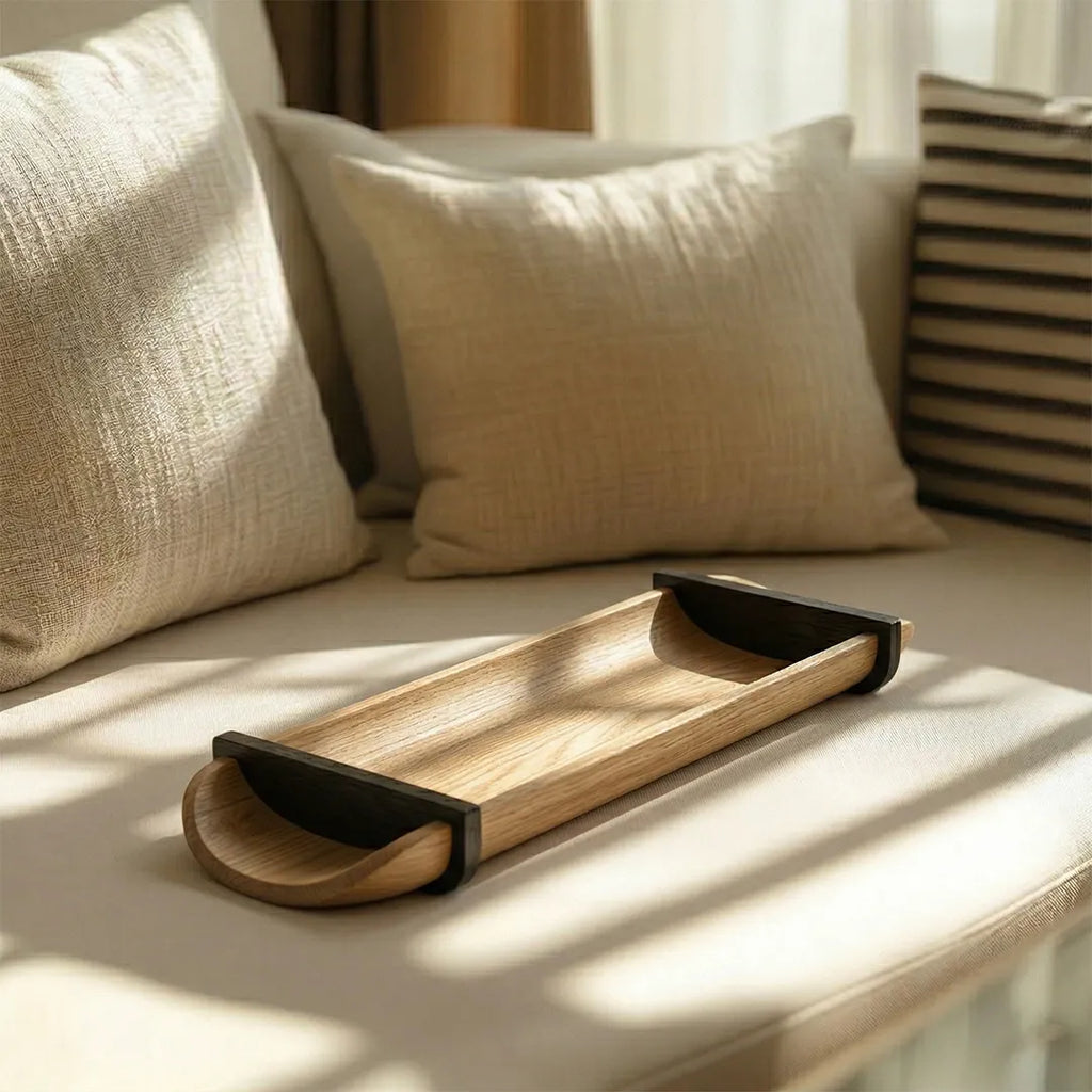 T24B0539/2 Luhpar Rectangular Wooden Serving Tray 40 × 13 cm Natural Oak