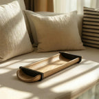T24B0539/2 Luhpar Rectangular Wooden Serving Tray 40 × 13 cm Natural Oak