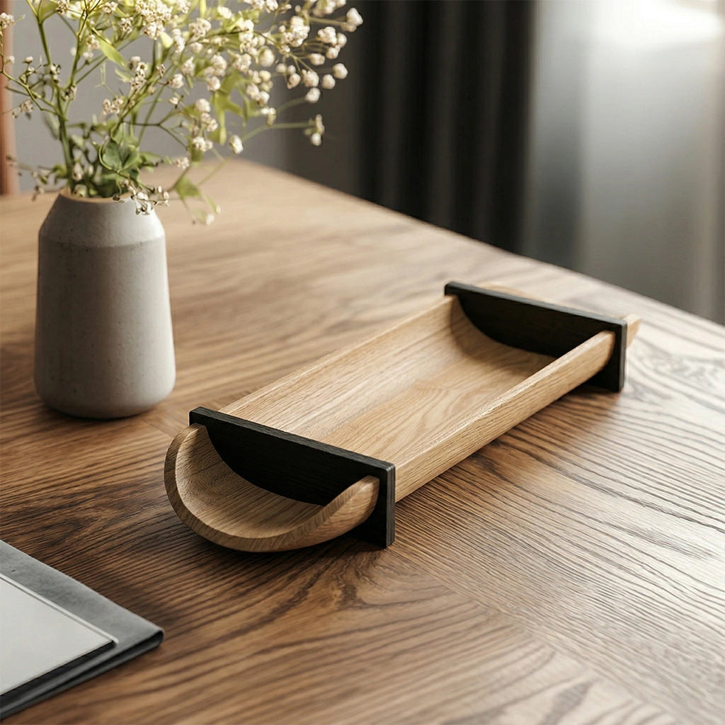 T24B0539/1 Luhpar Rectangular Wooden Serving Tray 50 × 14 cm Natural Oak