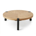 T25B0030 Luhpar Round Wooden Serving Stand 30 cm Natural Oak