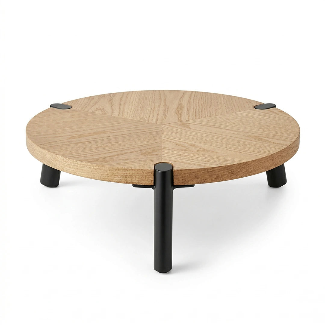 T25B0030 Luhpar Round Wooden Serving Stand 30 cm Natural Oak
