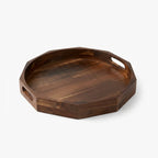 T26B6010-XDS Luhpar Geometric Round Wooden Serving Tray – Small (38 cm) & Large (45 cm)
