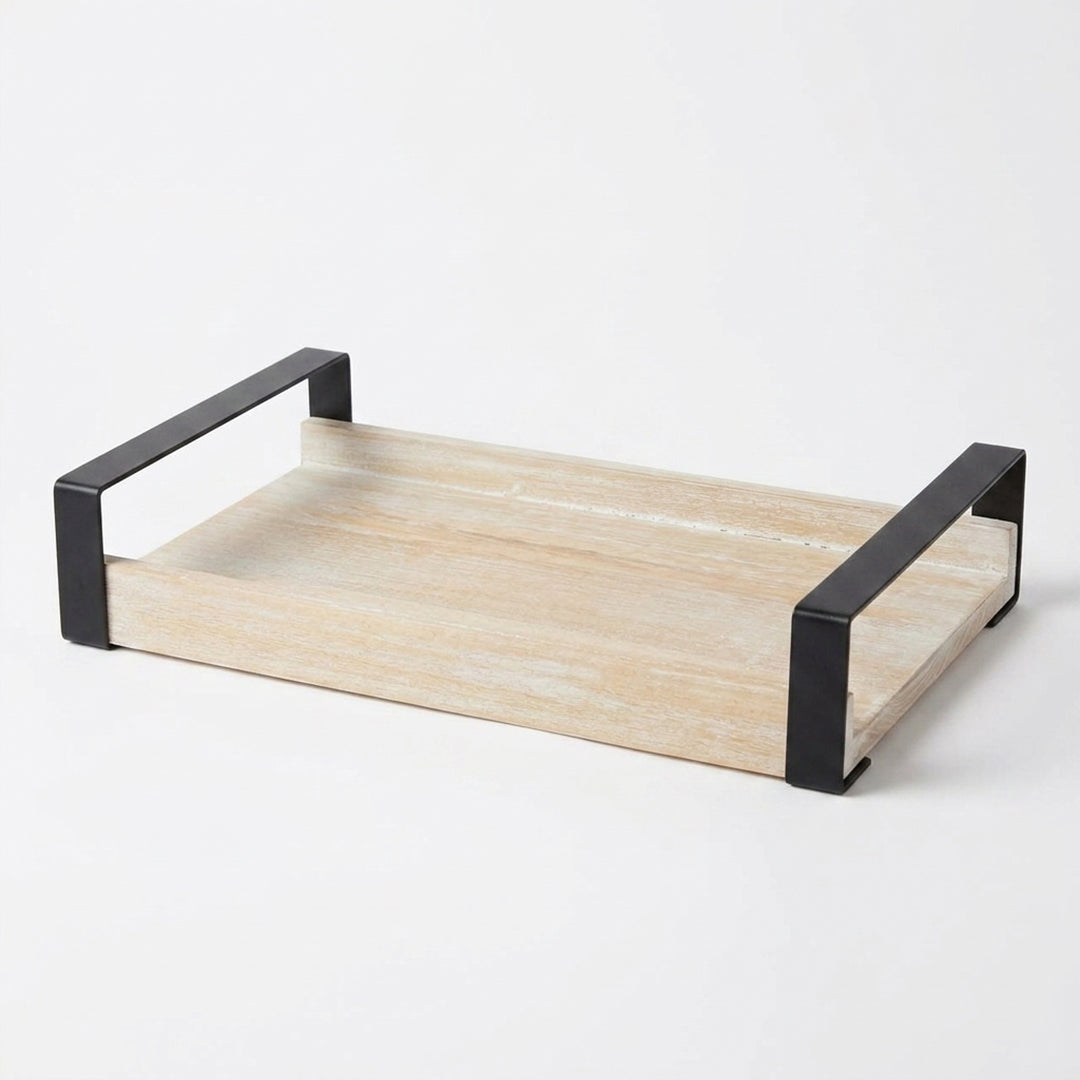 T26B6020 Luhpar Rectangular Wooden Serving Tray – Small (32 × 22 cm) & Large (40 × 26 cm)