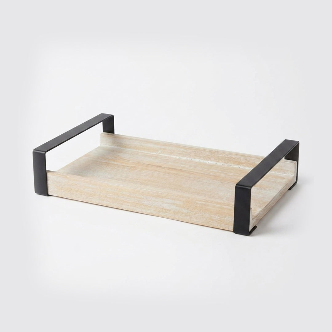 T26B6020 Luhpar Rectangular Wooden Serving Tray – Small (32 × 22 cm) & Large (40 × 26 cm)