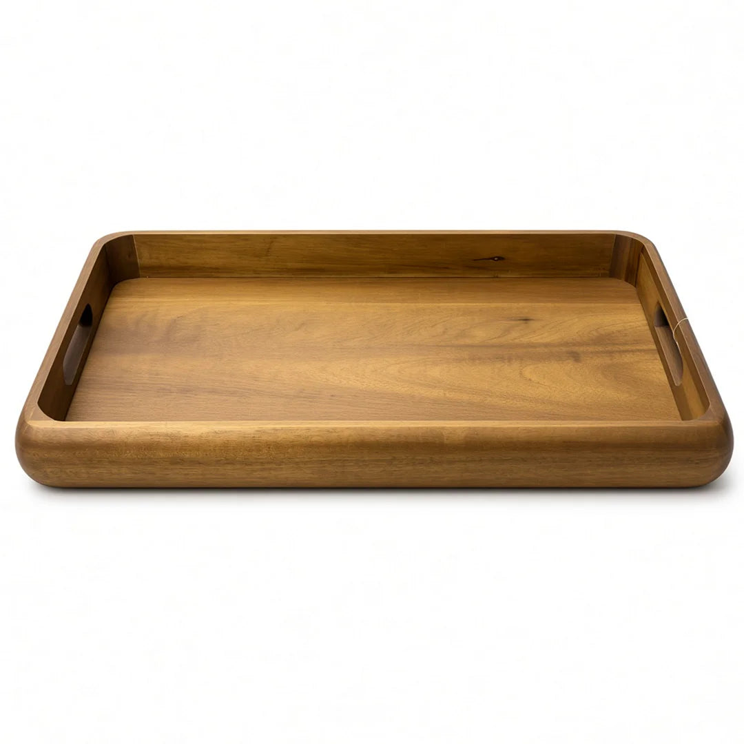T26B6025-XBY Luhpar Rectangular Wooden Serving Tray – Small (40 × 26 cm) & Large (46 × 30 cm)