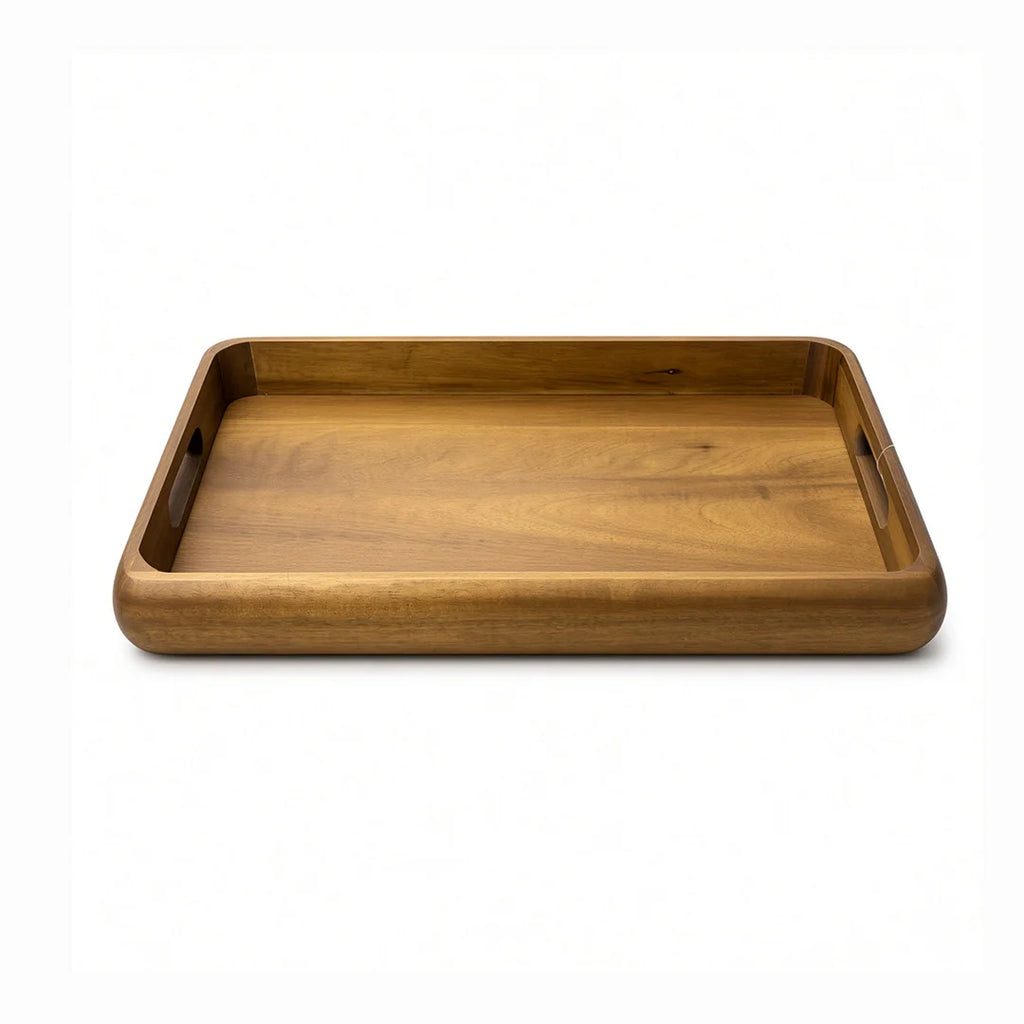 T26B6025-XBY Luhpar Rectangular Wooden Serving Tray – Small (40 × 26 cm) & Large (46 × 30 cm)
