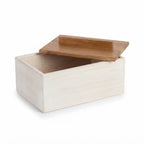 T26B6027  Luhpar Two-Tone Wooden Storage Box with Lid – Small & Large [20 × 13 cm / 25 × 18 cm]