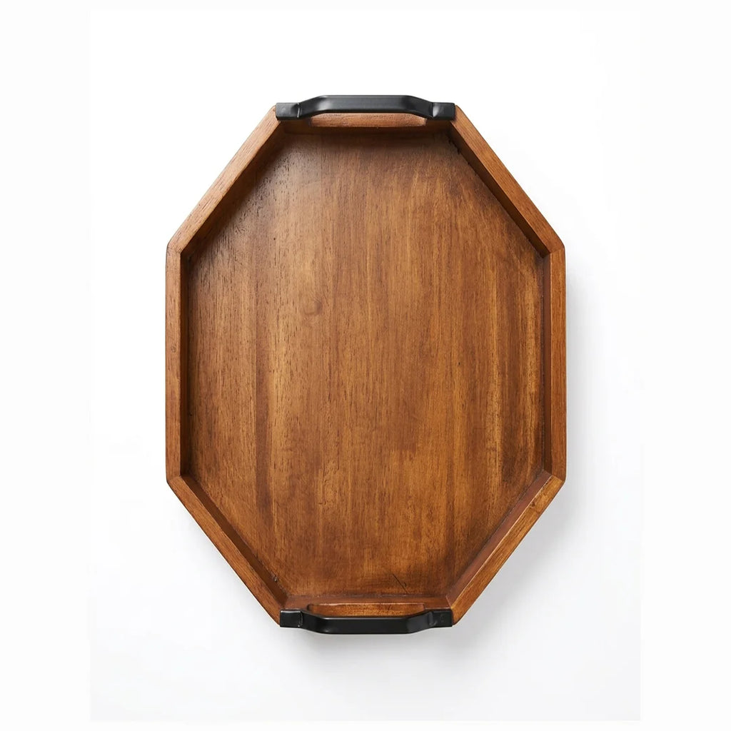 T26B6042 Luhpar Geometric Wooden Serving Tray – Small (35 × 25 cm) & Large (40 × 30 cm)